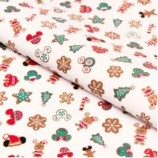 Бумага упаковочная глянцевая "Печенье", 50*70 см